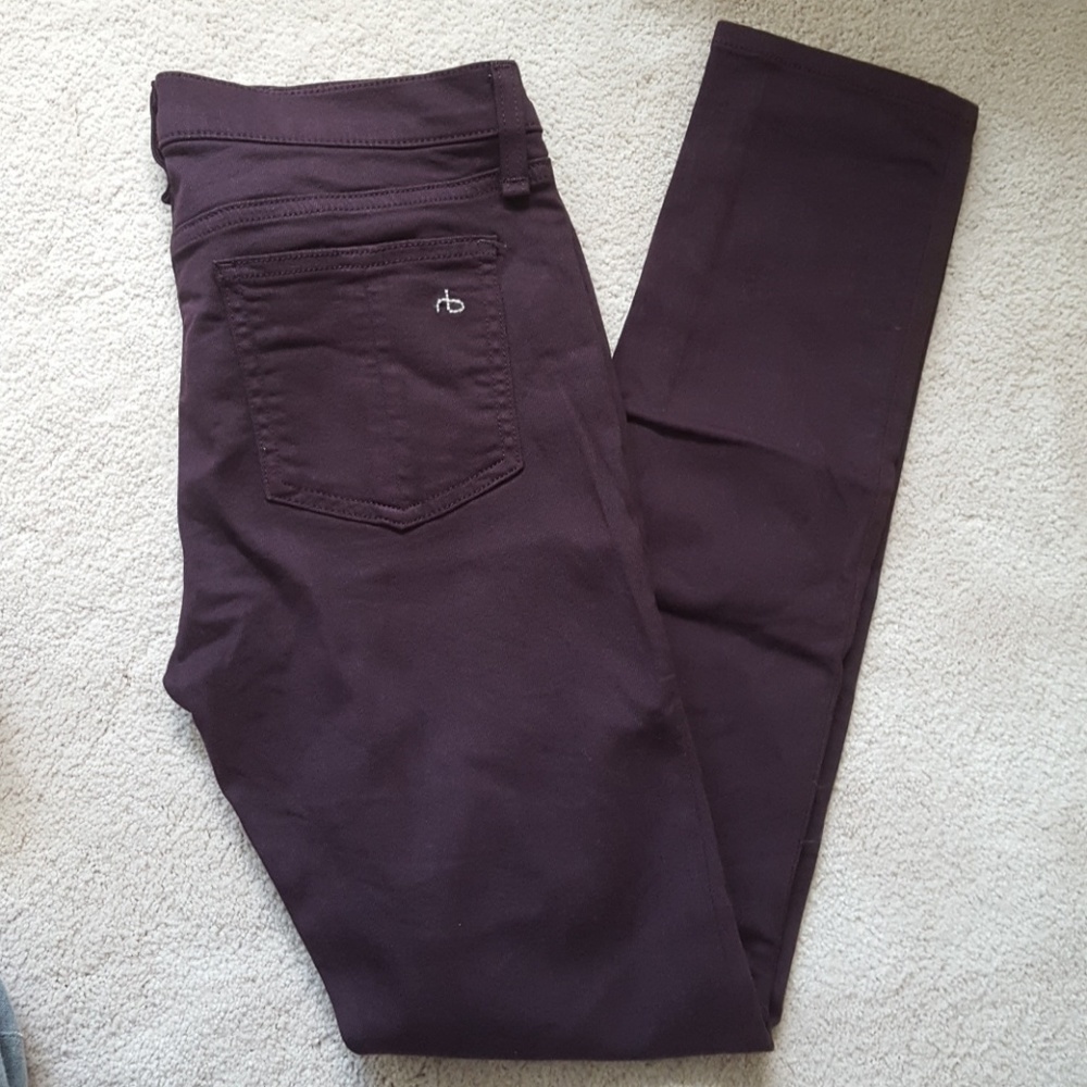 Rag & Bone Wine Skinny Jeans